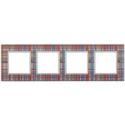 Рамка 4-м 14-5104-00 стекло Elegance прозрачный+бел. ЭРА Б0034523