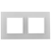 Рамка 2-м 14-5102-01 стекло Elegance бел.+бел. Эра Б0059168