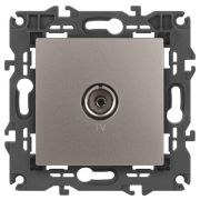 Розетка телевизионная одиночная TV Elegance 14-3101-16 титан Эра Б0065760