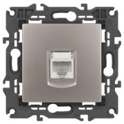 Розетка компьютерная Elegance 14-3107-16 RJ45 титан Эра Б0065764