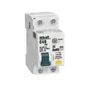 Выключатель автоматический дифференциального тока (АВДТ) 1P+N 40А 30мА A х-ка C ДИФ-103 6кА DEKraft 16351DEK