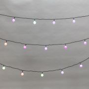 Гирлянда светодиодная «Шарики» 5м d25мм 25LED RGB ПВХ темн. зел. Neon-Night 303-550