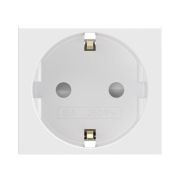 Розетка 1-м 2мод. Viva 16А IP20 2P+E с заземл. защ. шторки бел. DKC 45005