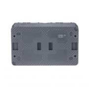 Розетка 2-м ОП AtlasDesign PROFI 16А IP54 заземл. защ. шторки антрацит SE ATN544026