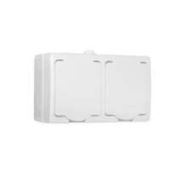 Блок розеток 2-м ОП с заземл. IP54 Аллегро защ. шторки с крышкой бел. UNIVersal 5562951