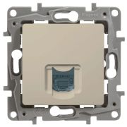 Розетка компьютерная 1-м СП Etika RJ45 кат.5E UTP механизм сл. кость IEK 672341