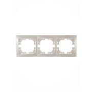 Рамка 3-м Mira горизонт. жемчуж./бел. перламутр. LEZARD 701-3000-148