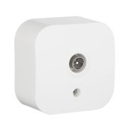 Розетка телевизионная TV 1-м ОП Quteo IP20 с топологией «звезда» бел. IEK 782215