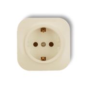 Розетка 1-м ОП Frea 16А IP20 250В с заземл. АБС-пластик беж. TOKOV ELECTRIC TKE-FR-R1Z-C02