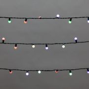 Гирлянда светодиодная «Мультишарики» 20м d15мм 200LED мульти (RG/RB) 11Вт 230В IP44 мигание провод зел. Neon-Night 303-609